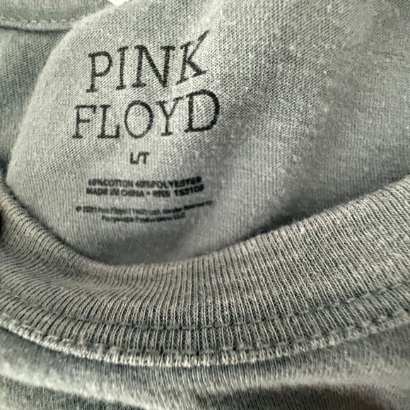 Pink Floyd T-Shirt Men's Large Dark Side of the Moon Gray Graphic Tee Band Merch - Picture 3 of 3